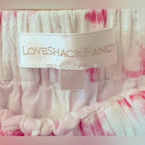 Love Shack Fancy Cove Miniskirt
White with pink floral design - Picture 4 of 9